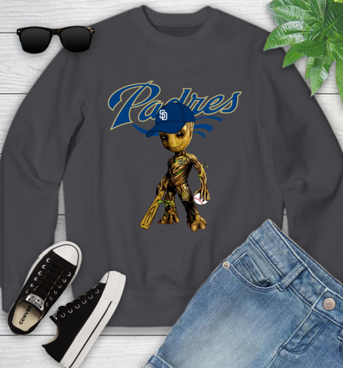 MLB San Diego Padres Groot Guardians Of The Galaxy Baseball Youth Sweatshirt 6