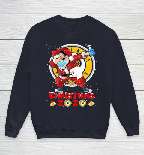 Indiana Pacers Funny Santa Claus Dabbing Christmas 2020 NBA Youth Sweatshirt 2