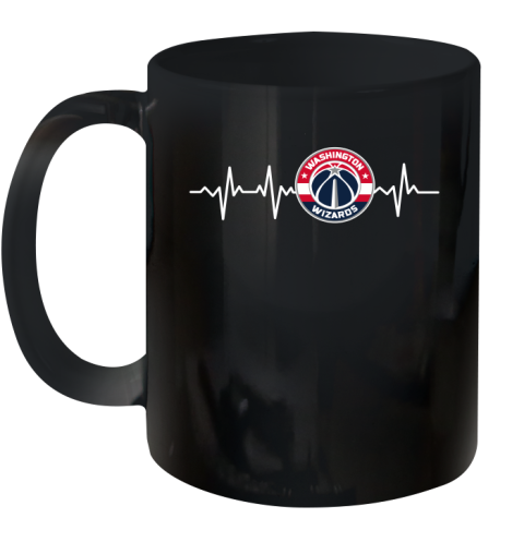 Washington Wizards NBA Basketball Heart Beat Shirt Ceramic Mug 11oz