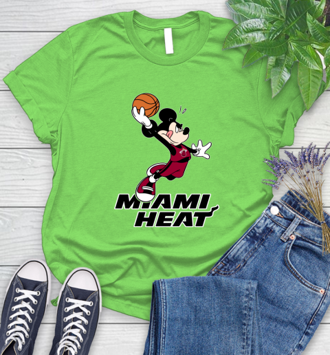 NBA Basketball Miami Heat Cheerful Mickey Mouse Shirt Women's T-Shirt 10