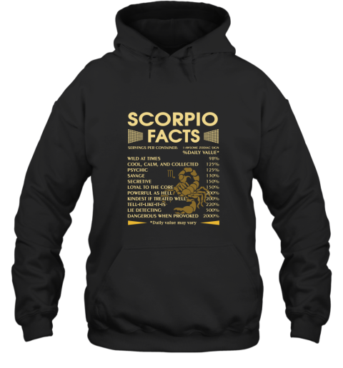 Zodiac Scorpio Facts Awesome Zodiac Sign Daily Value Hoodie