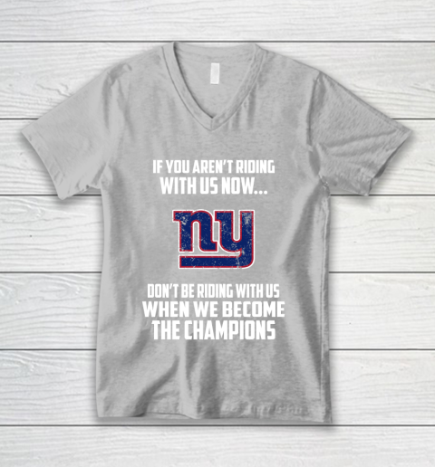 NFL New York Giants Football We Become The Champions V-Neck T-Shirt 3