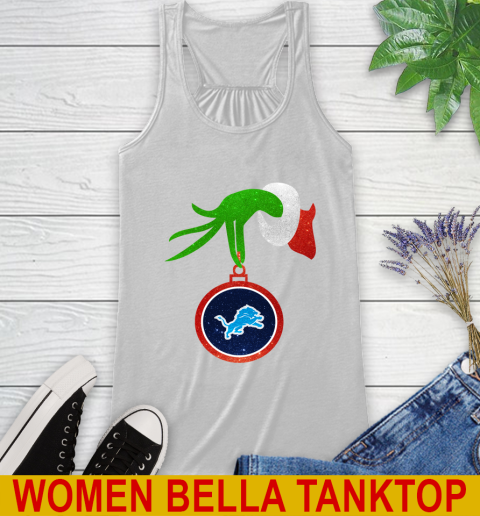 Detroit Lions Grinch Merry Christmas NFL Football Racerback Tank