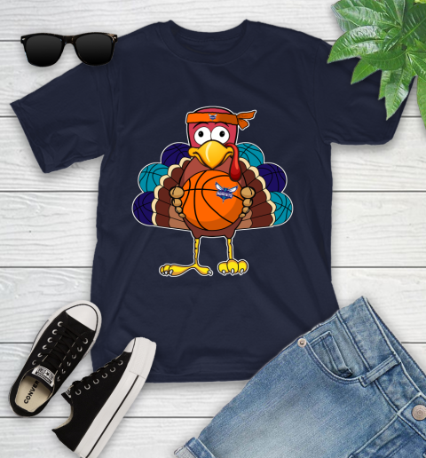 Charlotte Hornets Turkey thanksgiving day Youth T-Shirt 3
