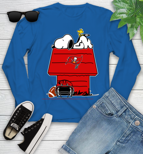 Tampa Bay Buccaneers NFL Football Snoopy Woodstock The Peanuts Movie Youth Long Sleeve 9