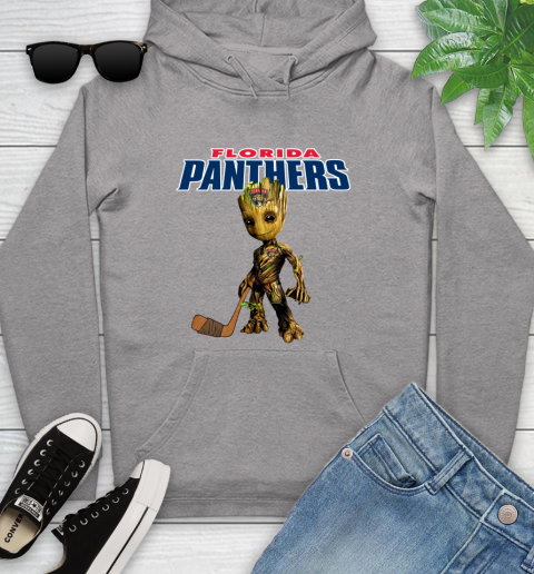Florida Panthers NHL Hockey Groot Marvel Guardians Of The Galaxy Youth Hoodie 6