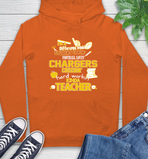 Los Angeles Chargers NFL I'm A Difference Making Student Caring Football Loving Kinda Teacher Hoodie 4