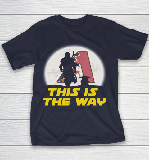 Arizona Diamondbacks MLB Baseball Star Wars Yoda And Mandalorian This Is The Way Youth T-Shirt 2
