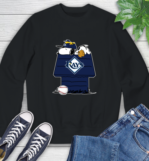 MLB Tampa Bay Rays Snoopy Woodstock The Peanuts Movie Baseball T Shirt Sweatshirt 2