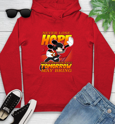 Tampa Bay Buccaneers NFL Football Mickey Disney Never Lose Hope Youth Hoodie 12