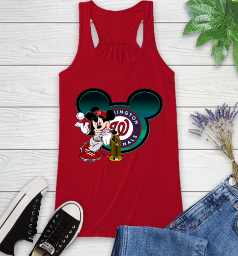 MLB Washington Nationals The Commissioner's Trophy Mickey Mouse Disney Racerback Tank 6