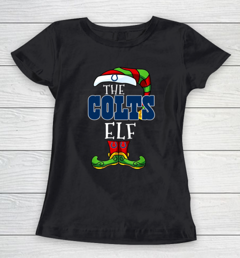 Indianapolis Colts Christmas ELF Funny NFL Women's T-Shirt