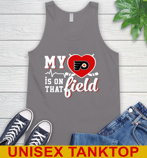 NHL My Heart Is On That Field Hockey Sports Philadelphia Flyers Tank Top 6