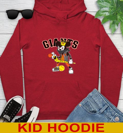 San Francisco Giants MLB Baseball Mickey Peace Sign Sports Youth Hoodie 11