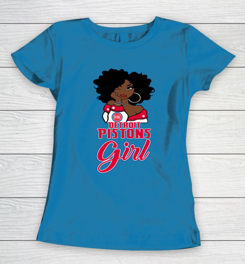 Detroit Pistons Girl NBA Women's T-Shirt 8
