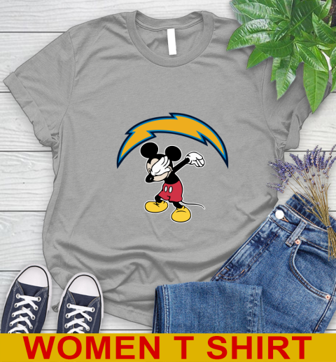 San Diego Chargers NFL Football Dabbing Mickey Disney Sports Women's T-Shirt 11