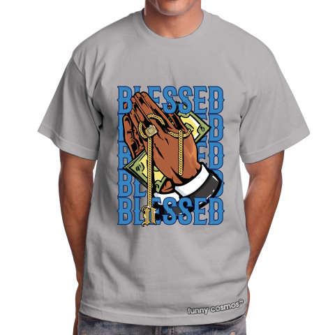Air Jordan 1 Obsidian UNC Matching Sneaker Tshirt Drake Blessed Blue and White Jordan Tshirt