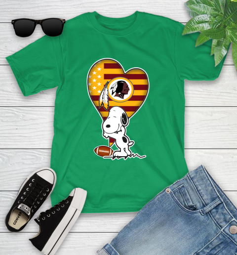 Washington Redskins NFL Football The Peanuts Movie Adorable Snoopy Youth T-Shirt 6
