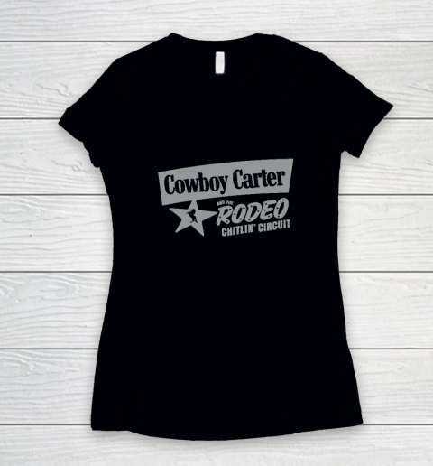 Cowboy Carter And The Rodeo Chitlin Circuit Funny Women's V-Neck T-Shirt