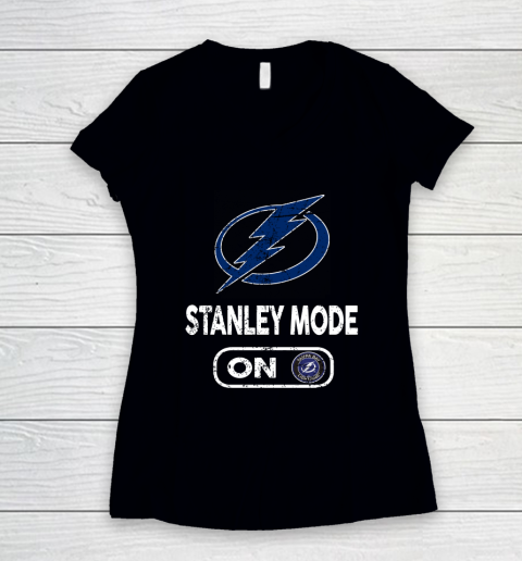 Tampa Bay Lightning Stanley Mode On Women's V-Neck T-Shirt