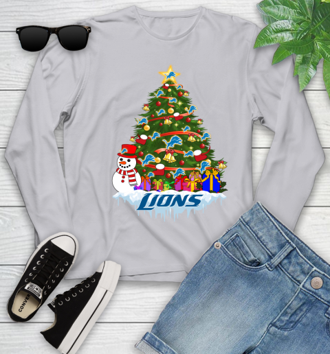 Detroit Lions Merry Christmas NFL Football Sports Youth Long Sleeve 5