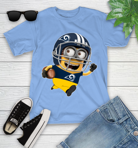 NFL Los Angeles Rams Minions Disney Football Sports Youth T-Shirt 11