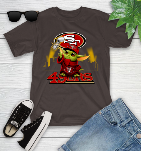 Super Bowl Baby Yoda Loves The San Francisco 49ers Star Wars NFL Shirts 99