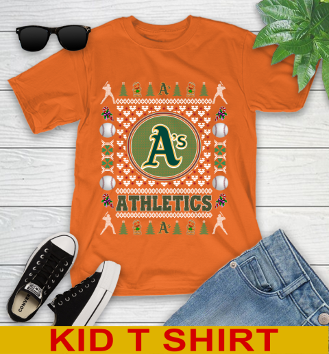Oakland Athletics Merry Christmas MLB Baseball Loyal Fan Youth T-Shirt 8