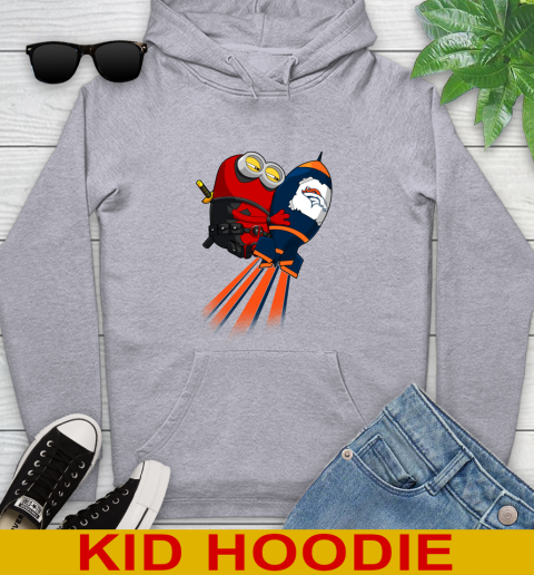 NFL Football Denver Broncos Deadpool Minion Marvel Shirt Youth Hoodie 6