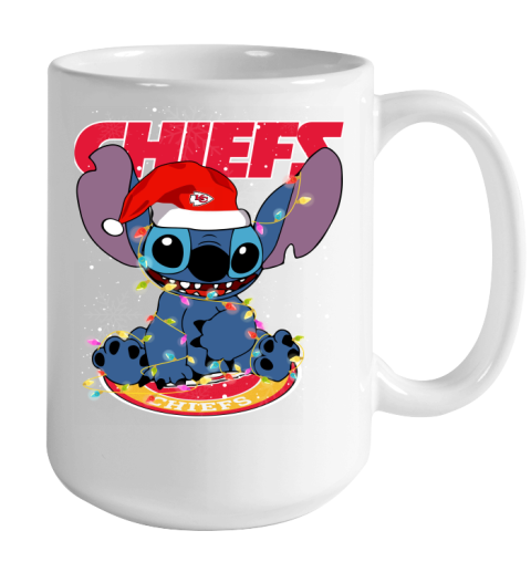 Kansas City Chiefs NFL Football noel stitch Christmas Color Changing Mug 15oz 2