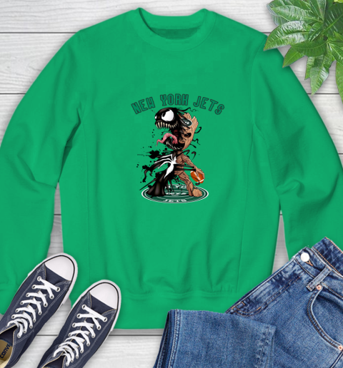 NFL New York Jets Football Venom Groot Guardians Of The Galaxy Sweatshirt 6