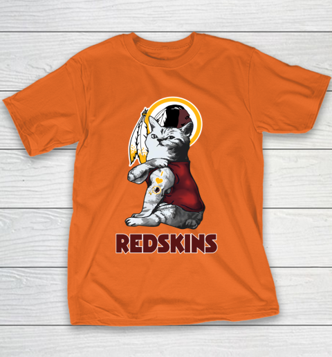 NFL Football My Cat Loves Washington Redskins Youth T-Shirt 4