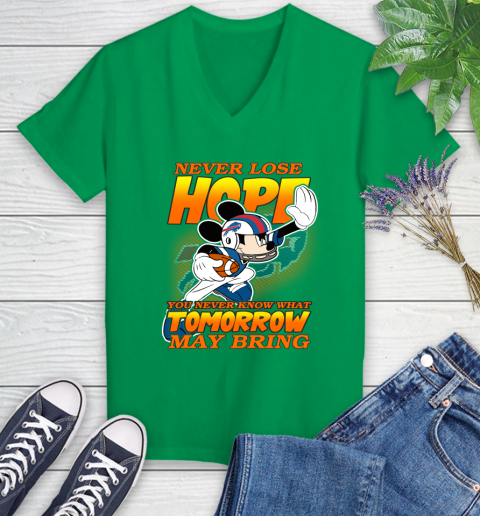 Buffalo Bills NFL Football Mickey Disney Never Lose Hope (1) Women's V-Neck T-Shirt 5