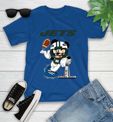 NFL New York Jets Mickey Mouse Disney Super Bowl Football T Shirt Youth T-Shirt 9