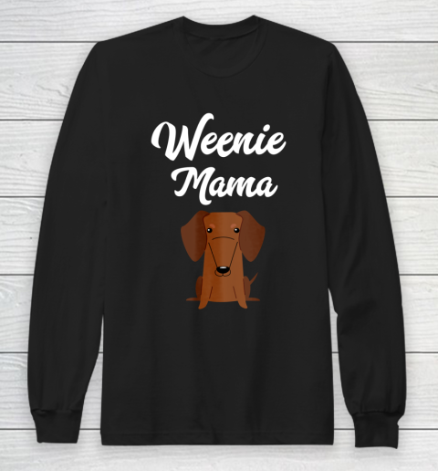 Dog Mom Shirt Dachshund Mom T Shirt Weiner dog Women Long Sleeve T-Shirt