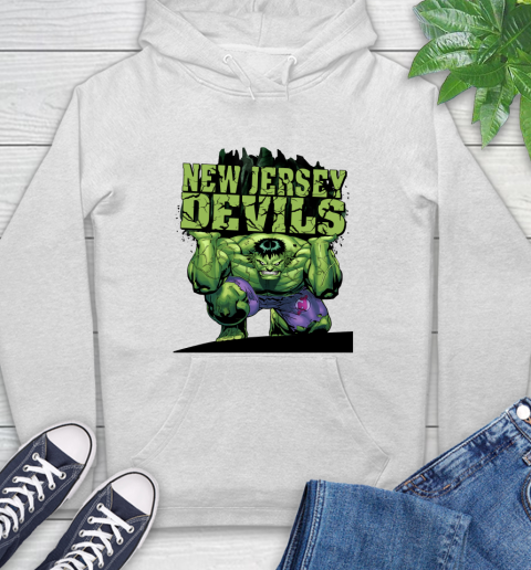 New Jersey Devils NHL Hockey Incredible Hulk Marvel Avengers Sports Hoodie