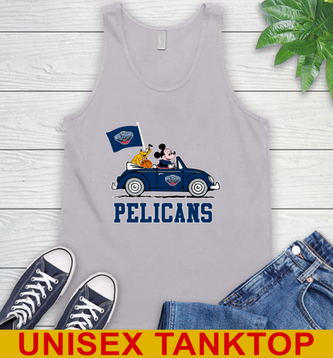 NBA Basketball New Orleans Pelicans Pluto Mickey Driving Disney Shirt Tank Top 4