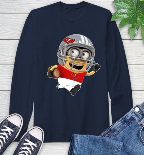 NFL Tampa Bay Buccaneers Minions Disney Football Sports Long Sleeve T-Shirt 4