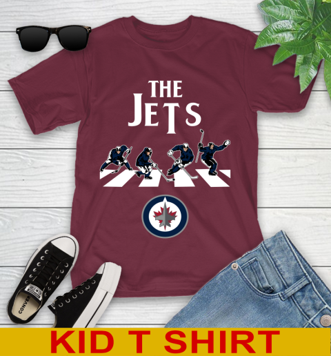 NHL Hockey Winnipeg Jets The Beatles Rock Band Shirt Youth T-Shirt 5