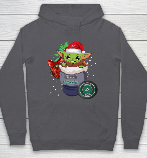 Dallas Stars Christmas Baby Yoda Star Wars Funny Happy NHL Hoodie 7
