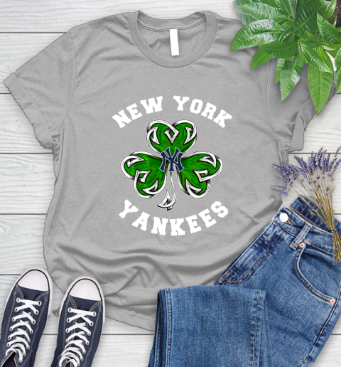 MLB New York Yankees Three Leaf Clover St Patrick's Day Baseball Sports Women's T-Shirt - Image 6