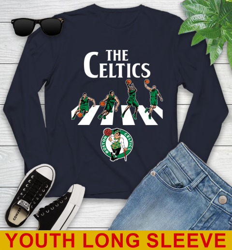 NBA Basketball Boston Celtics The Beatles Rock Band Shirt Youth Long Sleeve 2