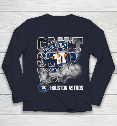 MLB Houston Astros Baseball Can't Stop Vs Houston Astros Youth Long Sleeve 3 MLB Houston Astros Baseball Can't Stop Vs Houston Astros Youth Long Sleeve - Image 3