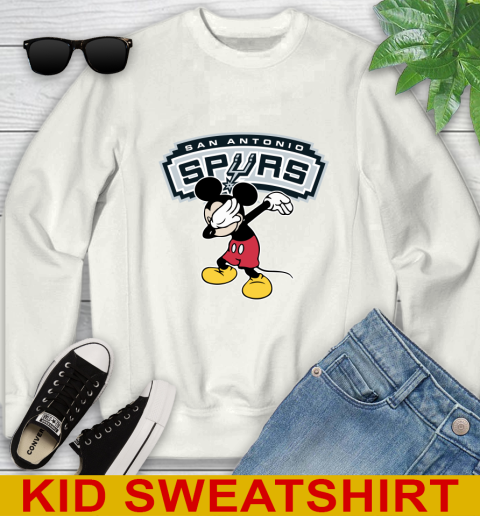 San Antonio Spurs NBA Basketball Dabbing Mickey Disney Sports Youth Sweatshirt