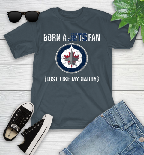 NHL Winnipeg Jets Hockey Loyal Fan Just Like My Daddy Shirt Youth T-Shirt 9