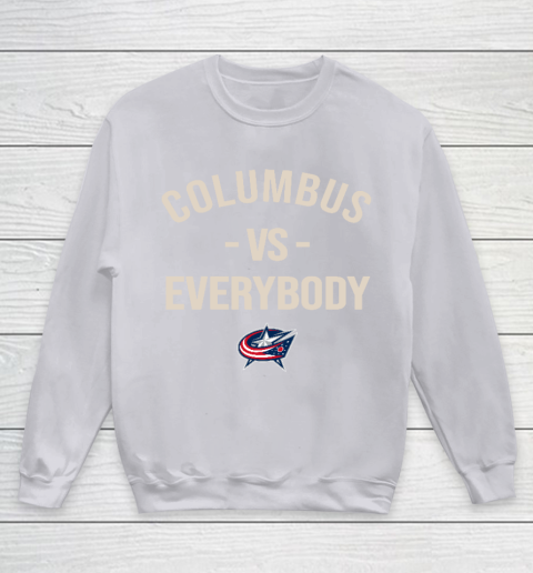 Columbus Blue Jackets Vs Everybody Youth Sweatshirt 3