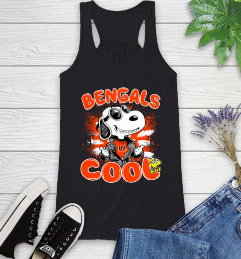 NFL Football Cincinnati Bengals Cool Snoopy Shirt Racerback Tank