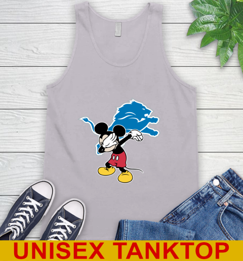 Detroit Lions NFL Football Dabbing Mickey Disney Sports Tank Top 4