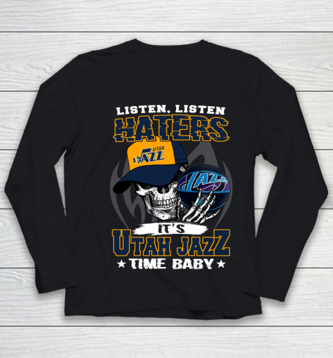 Listen Haters It is JAZZ Time Baby NBA Youth Long Sleeve