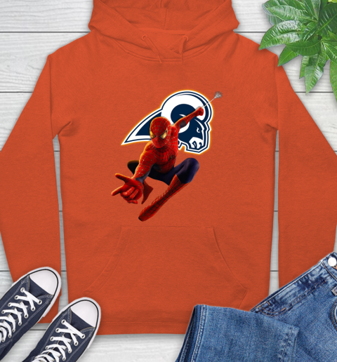 NFL Spider Man Avengers Endgame Football Los Angeles Rams Hoodie 5